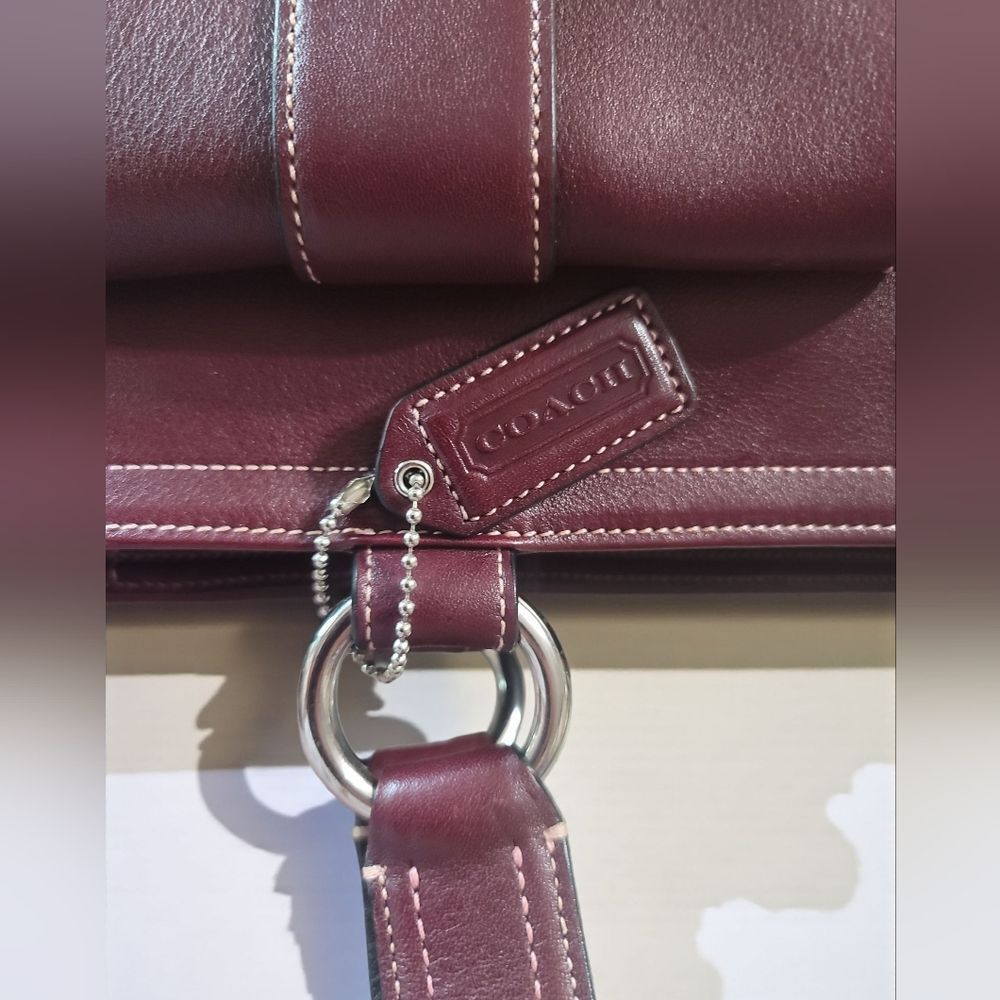 Coach Burgundy Shoulder Bag New never used - Picture 9 of 13